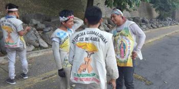 Peregrinos guadalupanos circulan por calles de Villahermosa