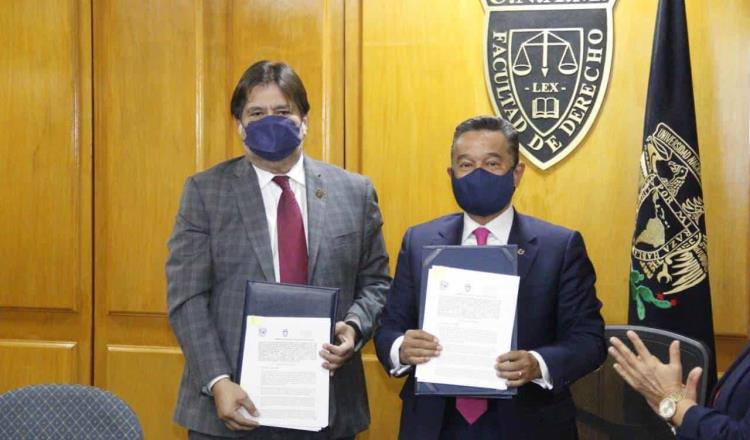 Firman UJAT y UNAM convenio para intercambio de material académico digital en Derecho