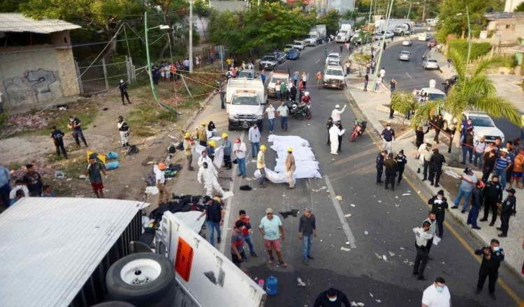 ONU pide a México investigar accidente que cobró la vida de 56 migrantes