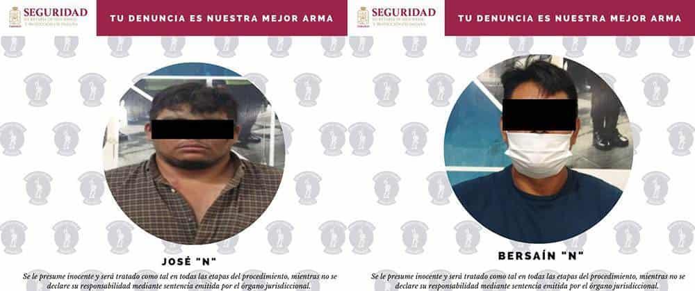 Asegura SSPC a 2 hombres por diversos delitos