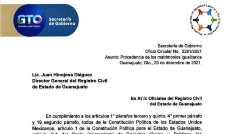 Guanajuato se suma a la lista de estados que aprueba el matrimonio igualitario