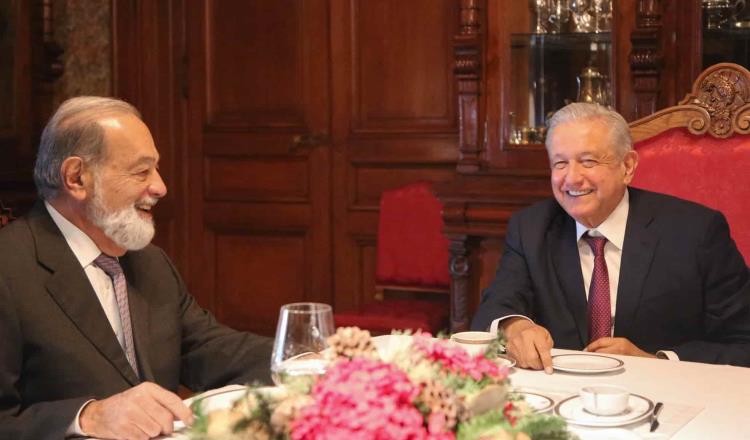 Pagó Carlos Slim 28 mmdp a la Hacienda Pública, revela AMLO