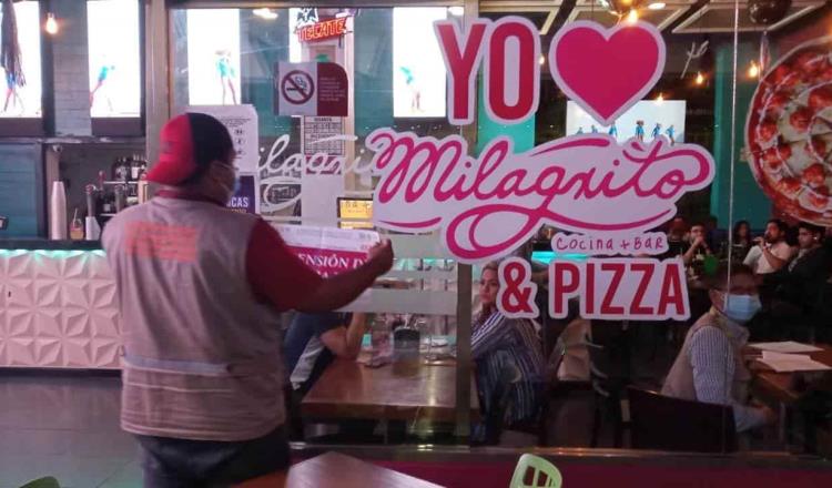 Salud suspende actividad en dos bares de Villahermosa por incumplir protocolos sanitarios