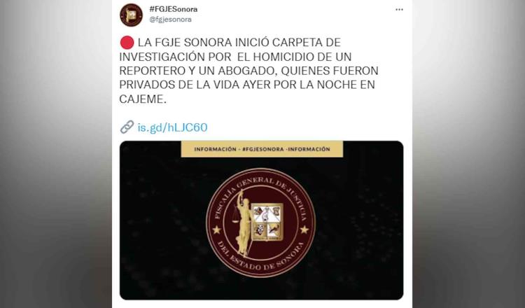 En Sonora ejecutan al reportero Pastor Iván Carrillo; la FGJ inicia investigaciones