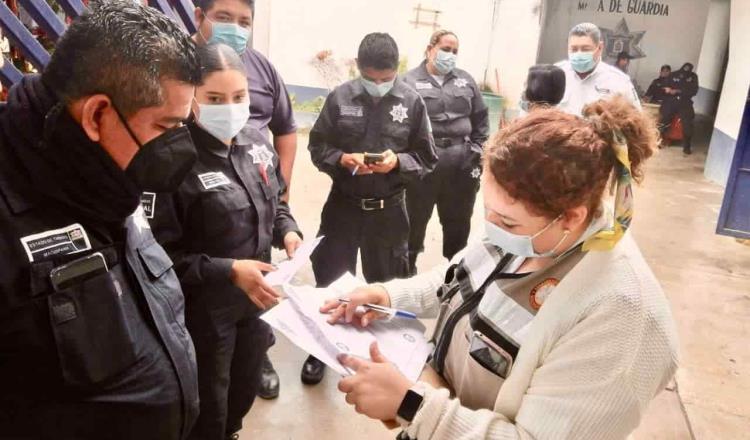 Activan protocolo sanitario en Seguridad Pública de Macuspana y pruebas COVID a policías