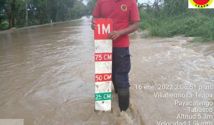 Se forma un cuarto vado en la carretera Villahermosa-Teapa