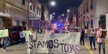 Con marcha, colectivos feministas en Tabasco exigen justicia por las 3 mujeres asesinadas el fin de semana