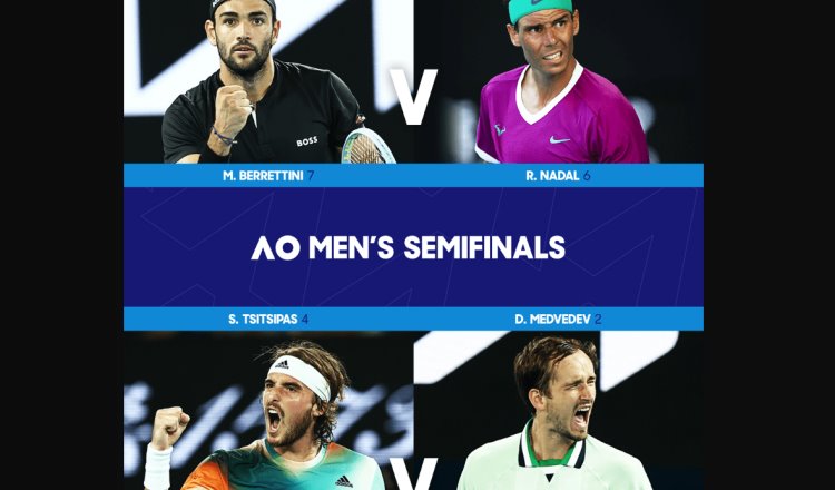 Medvedev vs Tsitsipas y Nadal vs Berretini, Semifinales en Australia
