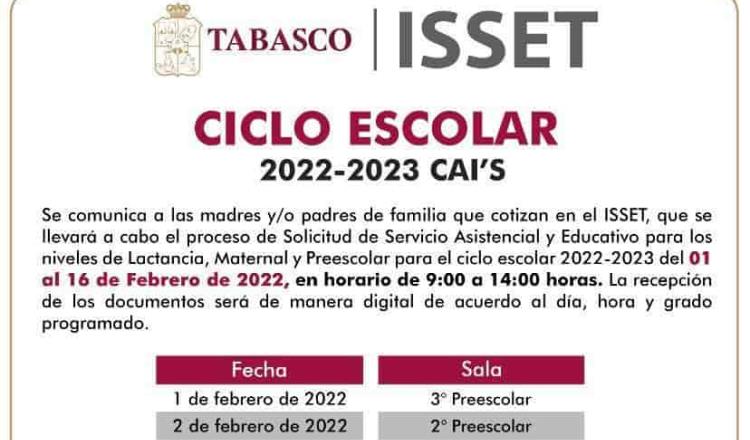 Abre ISSET inscripción en los Centros de Atención Infantil