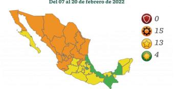 Se pinta México de naranja en el Semáforo Epidemiológico