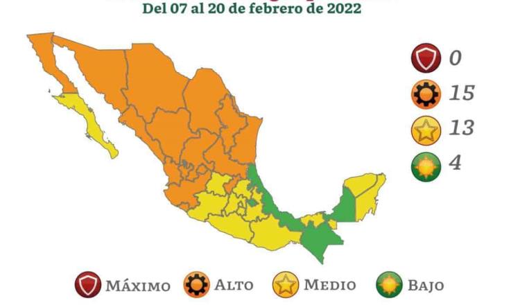 Retrocede Tabasco a semáforo amarillo en indicador nacional de COVID