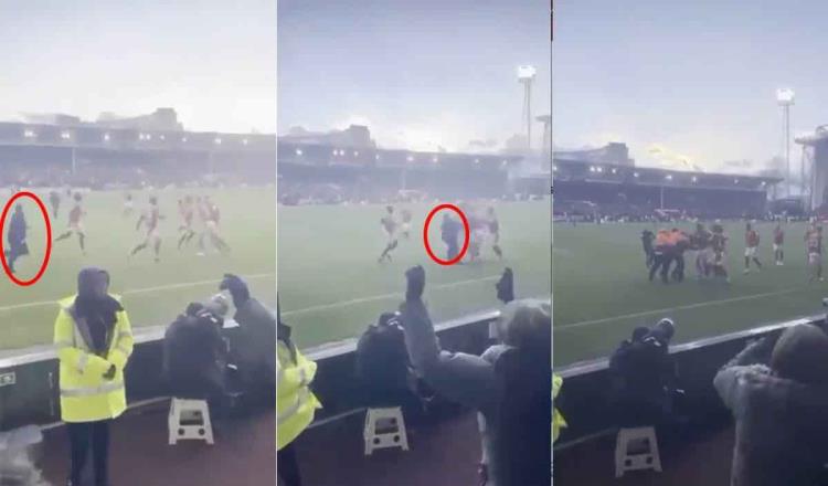 Aficionado ingresa a la cancha y agrede a jugadores de Nottingham Forest