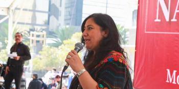 Irma Eréndira Sandoval pide a la militancia evitar que el neoliberalismo se apodere de Morena