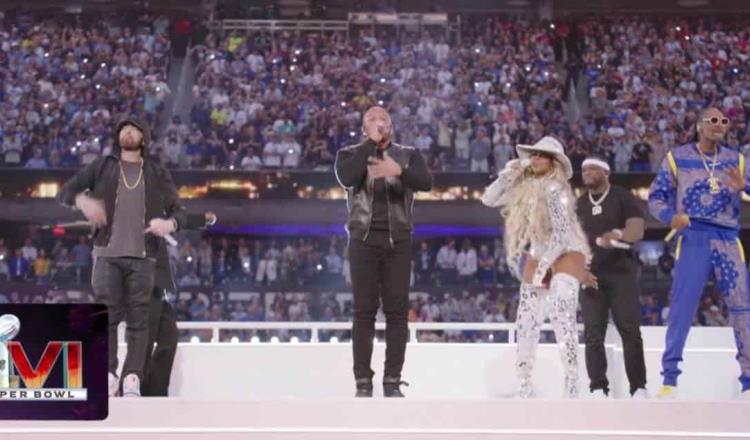 Snoop Dogg, Dr. Dre y Eminem hacen explotar el SoFi Stadium en el Super Bowl LVI