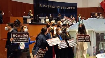 Oposición toma la tribuna del Senado para discutir sobre casa del hijo de AMLO