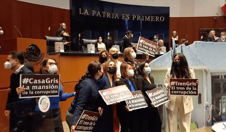 Oposición toma la tribuna del Senado para discutir sobre casa del hijo de AMLO