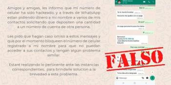 Denuncia alcalde de Tacotalpa jaqueo de su WhatsApp