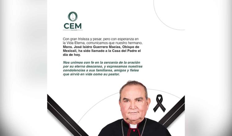 Fallece Obispo de Mexicali por complicaciones de COVID-19
