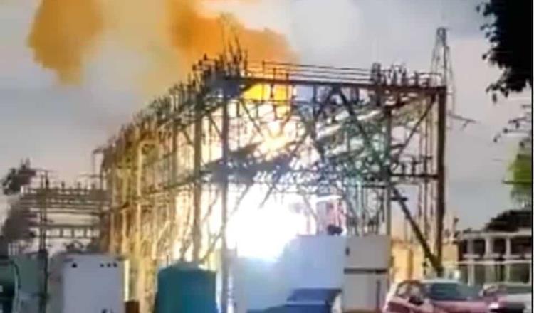 Explota y se incendia subestación de CFE en Minatitlán 