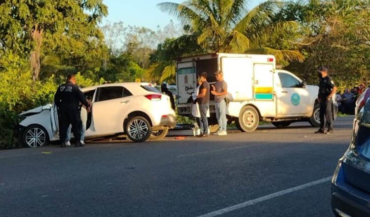 Muere mujer en choque en la Nacajuca-Villahermosa