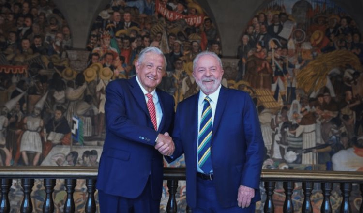Sostienen “encuentro fraterno” AMLO y Lula da Silva en Palacio Nacional