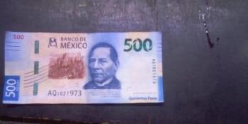 Alertan sobre circulación de billetes falsos en Cunduacán