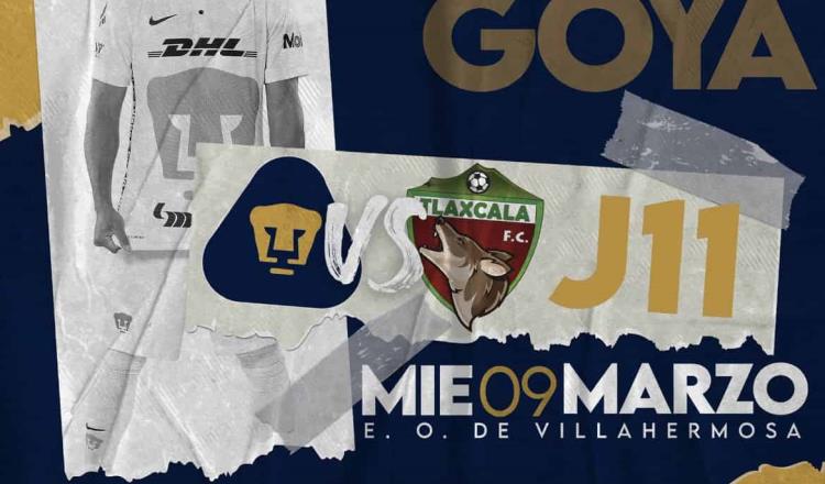 Pumas Tabasco jugará Jornada 11 a puerta cerrada en el Olímpico de Villahermosa