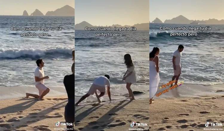 Pide matrimonio en playa de Los Cabos y pierde anillo en el mar