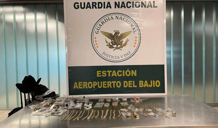 Decomisan más de 40 mdp en joyas en Aeropuerto Internacional de Guanajuato