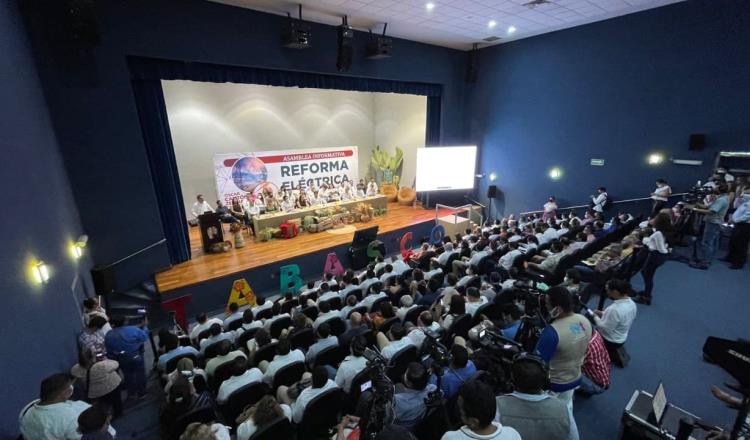 Reforma Eléctrica, equivalente a la Expropiación Petrolera, señalan en Asamblea Informativa en Tabasco