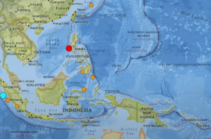 Sismo de 6.4 sacude la isla de Luzón, en Filipinas