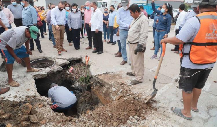 Reparan hundimientos y revisan obras de agua potable en Macultepec y Ocuiltzapotlán