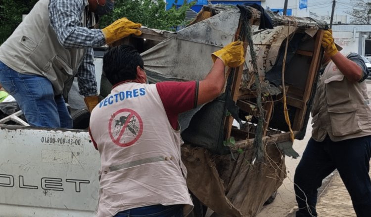 Recolectan 8 toneladas en primer día de campaña de descacharrización en Jalpa