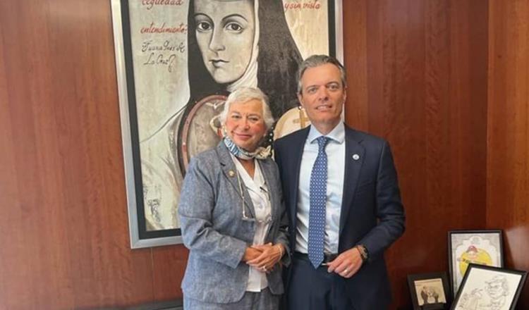 Se reúne Olga Sánchez con Giovanni Lepri, representante de la ACNUR en México