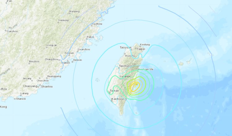 Sismo de magnitud 6.9 sacude a Taiwán