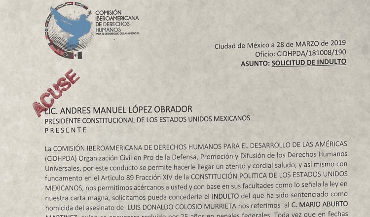 Organismo internacional pide a AMLO indulto a Mario Aburto, asesino de Colosio