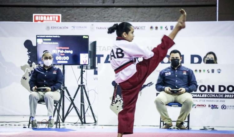 Taekwondoínes tabasqueños ganan su pase a los Juegos Nacionales CONADE 2022 