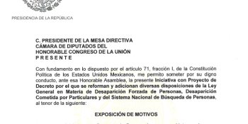 Envía AMLO a Cámara de Diputados iniciativa para crear el Centro Nacional de Identificación Humana