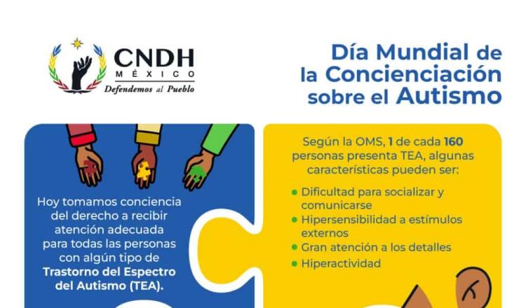 Urge CNDH a gobiernos del país mejores oportunidades para personas con autismo