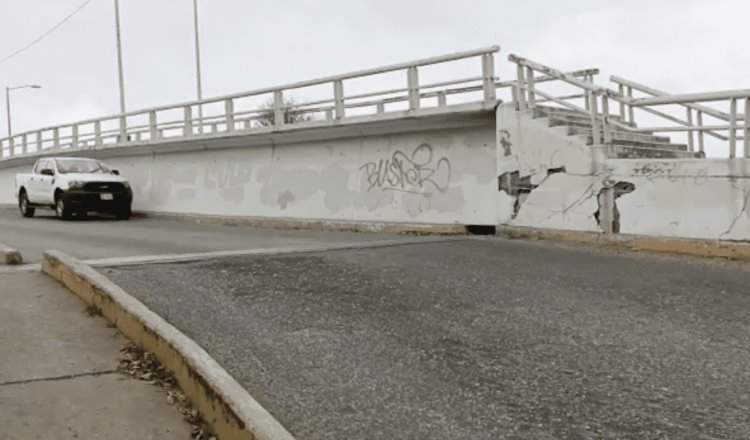 Fallas en aproches, bretaduras y huecos, desperfectos detectados en el Puente Grijalva II