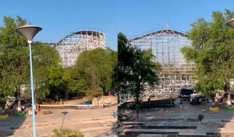 Arranca el desmantelamiento de la montaña rusa de La Feria de Chapultepec