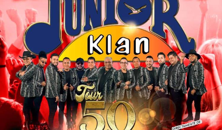 Junior Klan celebrará 50 años de trayectoria en Tabasco con súper baile