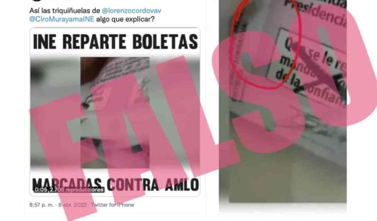 Video de supuestas boletas previamente marcadas contra AMLO es falso: INE