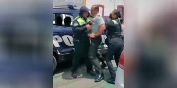 Se deslinda GN de agente que agredió a tránsitos de Puebla