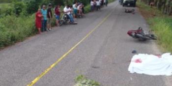 Ejecutan a motociclista en ranchería de Macuspana