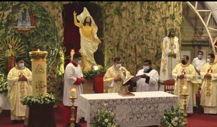 Celebra Obispo de Tabasco Vigilia Pascual y pide ser discípulos de Jesús