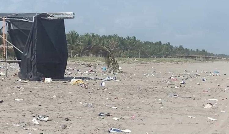 Lamenta Turismo que visitantes hayan dejado basura en playas de Tabasco
