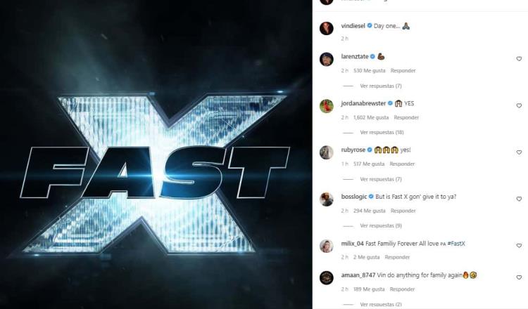 Vin Diesel revela nombre de la próxima cinta de Rápido y Furioso