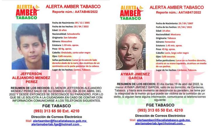 Emiten Alerta Amber por desaparición de 2 menores; uno es salvadoreño