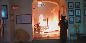 Se incendia restaurante del Hotel Casa Antigua, en Oaxaca